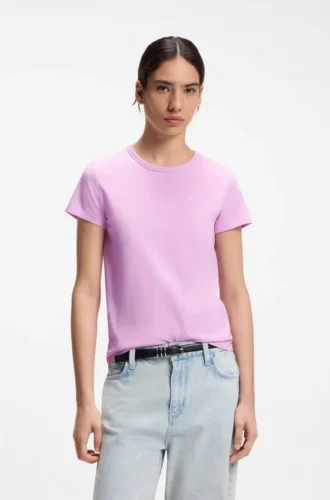 Slim fit-T-shirt i bomullsjersey med Double B-monogram