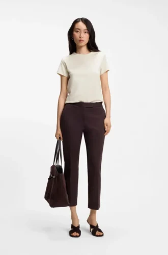 Slim fit-T-shirt i bomullsjersey med Double B-monogram