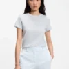Slim fit-T-shirt i bomullsjersey med logotyp