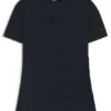Slim fit-T-shirt i merceriserad bomull med ton-i-ton-mönster