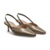 Slingback-pumps i polerat läder