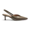 Slingback-pumps i polerat läder