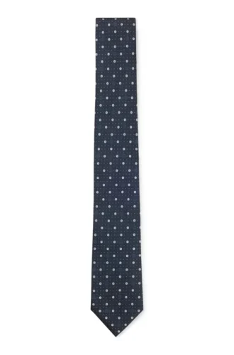 Slipsar i silkesblandning med mikro-Double B-monogram