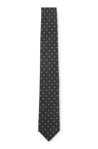Slipsar i silkesblandning med mikro-Double B-monogram