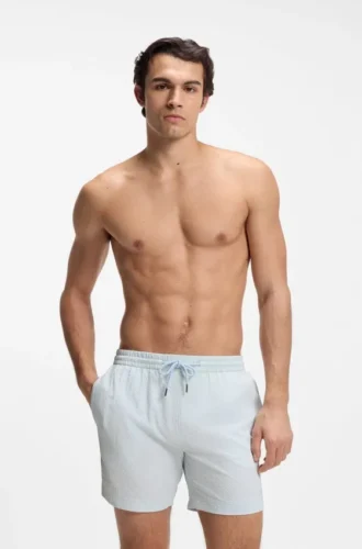 Snabbtorkande badshorts i stretchseersucker