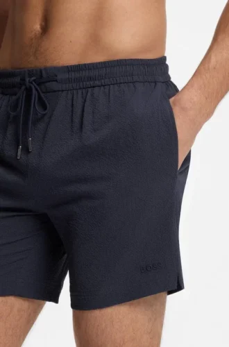 Snabbtorkande badshorts i stretchseersucker