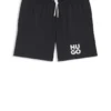 Snabbtorkande badshorts med tryckt staplat logo