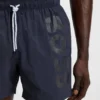 Snabbtorkande badshorts med vertikalt logotryck