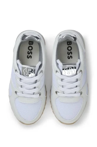 Sneakers för barn i mesh och imitationsläder