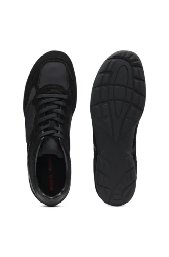 Sneakers i blandade material med öppen mesh