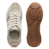 Sneakers i imitationsmocka med läder i ödlemönster