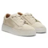 Sneakers i mocka med dold kilklack