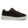 Sneakers i mocka med dold kilklack