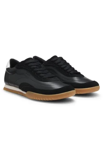 Sneakers i mocka och läder