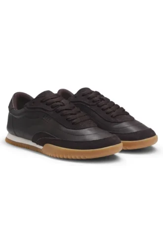 Sneakers i mocka och läder