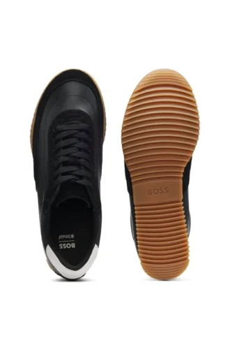 Sneakers i mocka och läder