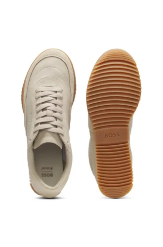 Sneakers i mocka och läder