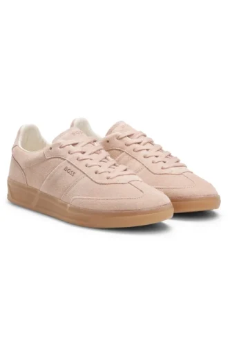 Sneakers med gummisula i mocka