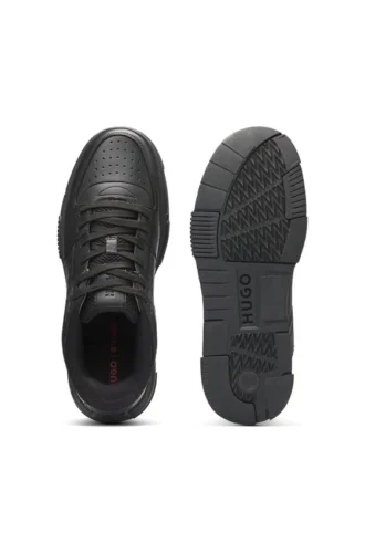 Sneakers med mesh-detaljer i konstläder