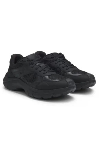 Sneakers med mesh och konstläder