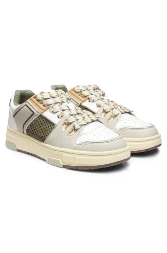 Sneakers med mesh och konstläder