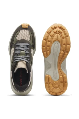 Sneakers med mesh och konstläder