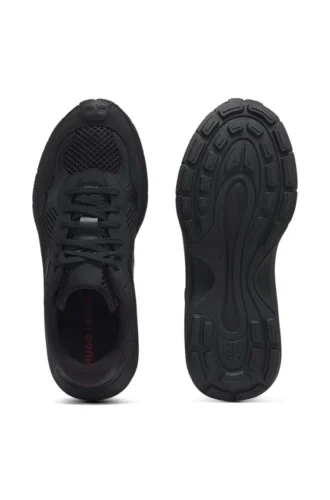 Sneakers med mesh och konstläder