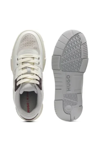 Sneakers med mesh och konstläder