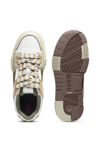 Sneakers med mesh och konstläder