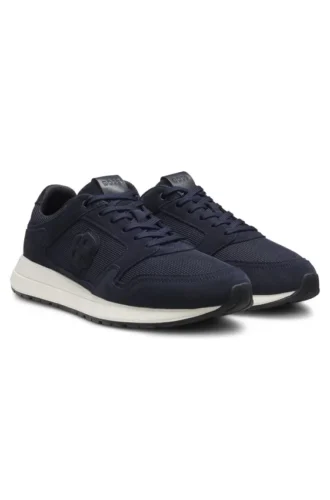 Sneakers med mocka-detaljer och Double B-monogram