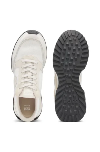 Sneakers med mocka-detaljer och Double B-monogram
