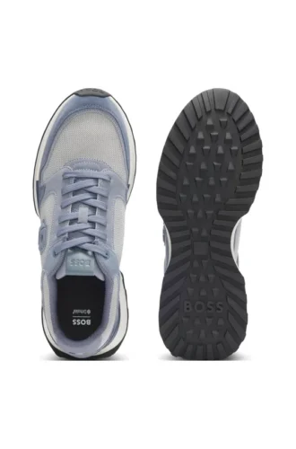 Sneakers med mocka-detaljer och Double B-monogram