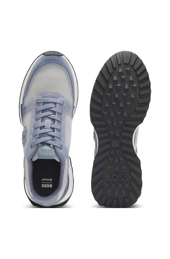 Sneakers med mocka-detaljer och Double B-monogram Sneakers med mocka-detaljer och Double B-monogram