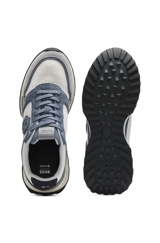 Sneakers med mocka-detaljer och Double B-monogram Sneakers med mocka-detaljer och Double B-monogram