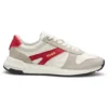 Sneakers med mocka-detaljer och logotyp