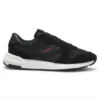 Sneakers med mocka-detaljer och logotyp