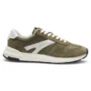 Sneakers med mocka-detaljer och logotyp
