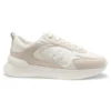 Sneakers med mockakant i konstläder
