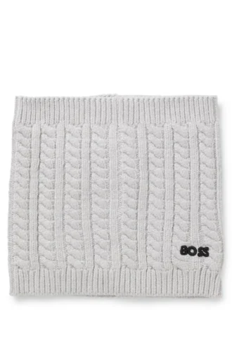 Snood för barn med broderad logotyp och kabelstickning