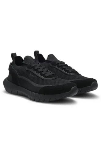Sock-sneakers med detaljer i mocka