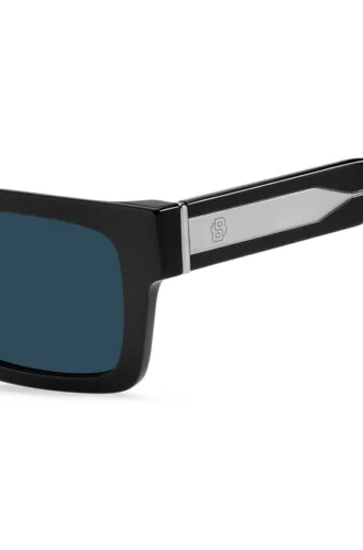 Solglasögon i svart acetat med Double B-monogram