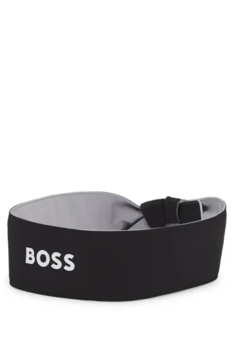Sportpannband i stretchig twill med tryckt logotyp