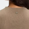 Stickad klänning med satinskjol