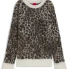 Stickad tröja med leopardmönster Stickad tröja med leopardmönster