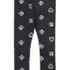 Stretchleggings för barn med logotyp och hjärtmönster