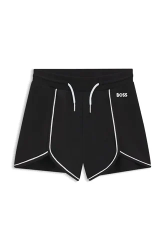 Stretchshorts för barn med logotyp och kantband