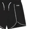 Stretchshorts för barn med logotyp och kantband