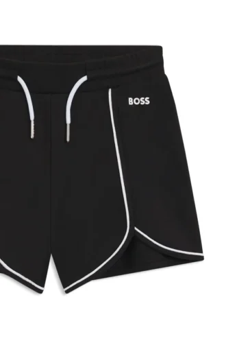 Stretchshorts för barn med logotyp och kantband