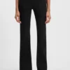 Svarta jeans med vida ben i stretchdenim