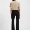 Svarta jeans med vida ben i stretchdenim